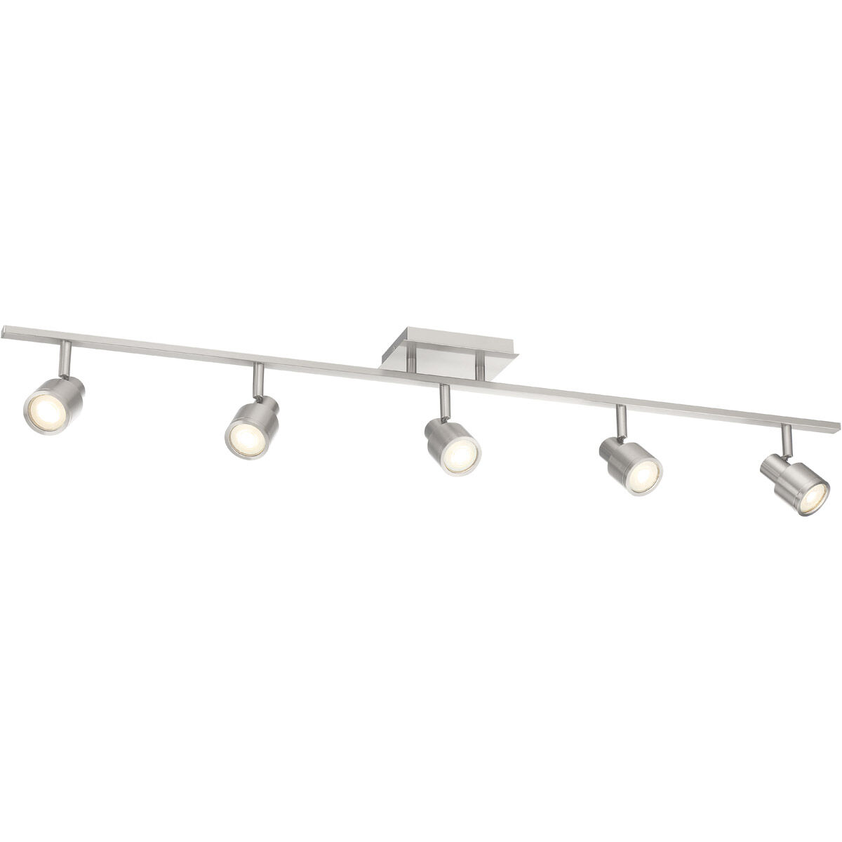 Lincoln 5 Light 120 Brushed Steel Track Ceiling Light